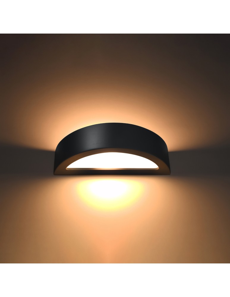 Sollux Kinkiet ceramiczny ATENA czarny SL.0874