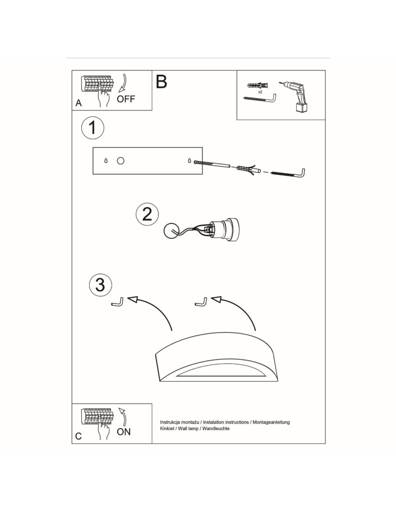 Sollux Kinkiet ceramiczny ATENA czarny SL.0874