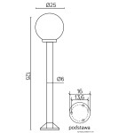 Lampy ogrodowe stojące - SU-MA Kule/Elipsy 60 K 5002/2/K 250 Stojaca - product 3