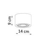 Lampy sufitowe - Sollux Plafon BASIC 1 beton SL.0881 - product 4