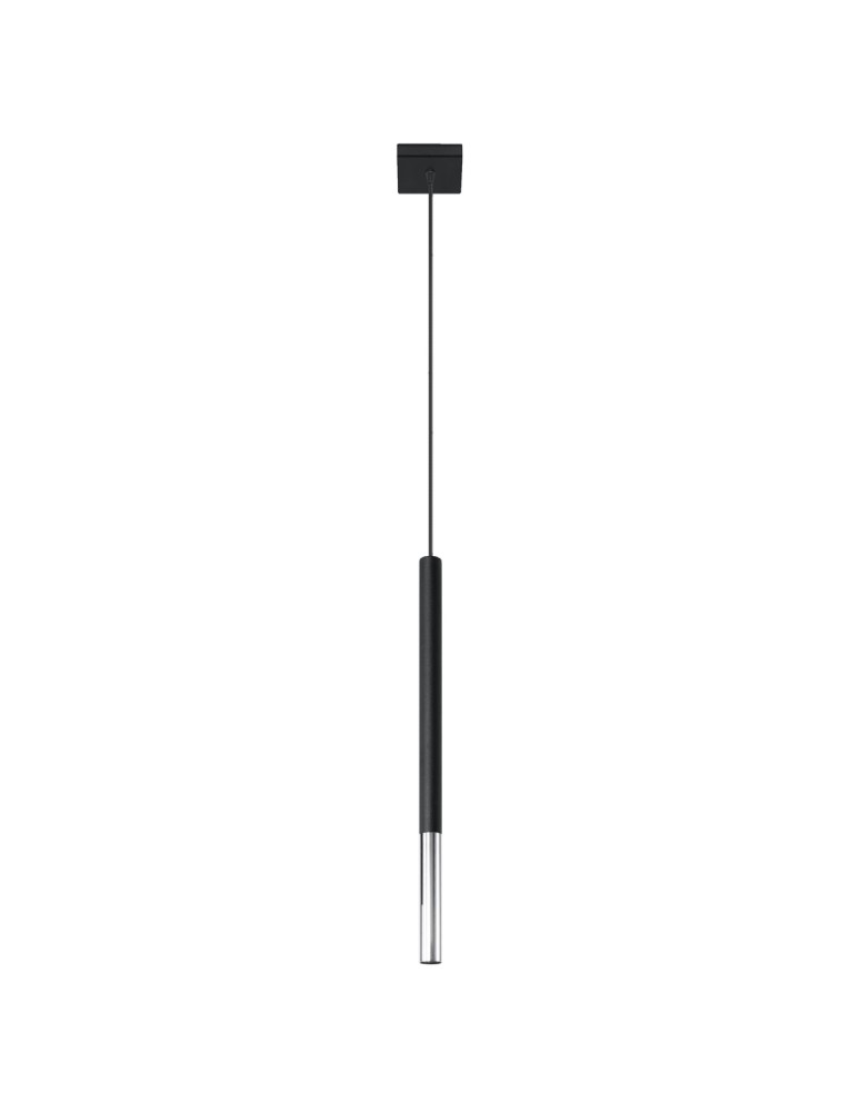 Sollux Lampa wisząca MOZAICA 1 czarny/chrom SL.0885 Sollux Lampa wisząca MOZAICA 1 czarny/chrom SL.0885