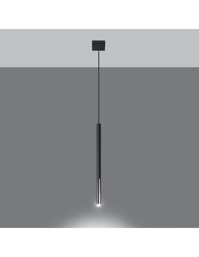 Sollux Lampa wisząca MOZAICA 1 czarny/chrom SL.0885 Sollux Lampa wisząca MOZAICA 1 czarny/chrom SL.0885