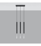 Sollux Lampa wisząca MOZAICA 3L czarny/chrom SL.0886 Sollux Lampa wisząca MOZAICA 3L czarny/chrom SL.0886