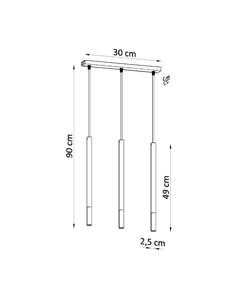 Sollux Lampa wisząca MOZAICA 3L czarny/chrom SL.0886 Sollux Lampa wisząca MOZAICA 3L czarny/chrom SL.0886