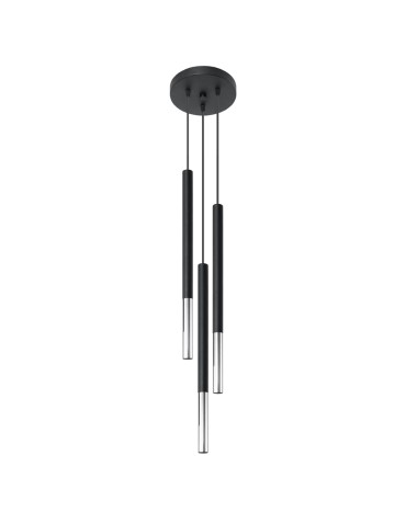 Sollux Lampa wisząca MOZAICA 3P czarny/chrom SL.0887