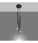 Sollux Lampa wisząca MOZAICA 3P czarny/chrom SL.0887 Sollux Lampa wisząca MOZAICA 3P czarny/chrom SL.0887