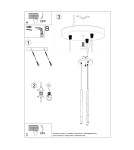 Sollux Lampa wisząca MOZAICA 3P czarny/chrom SL.0887 Sollux Lampa wisząca MOZAICA 3P czarny/chrom SL.0887