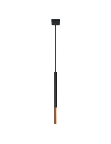 Sollux Lampa wisząca MOZAICA 1 czarny/miedź SL.0888