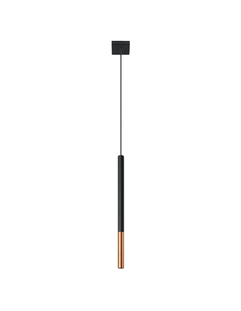 Sollux Lampa wisząca MOZAICA 1 czarny/miedź SL.0888