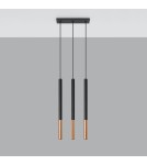 Sollux Lampa wisząca MOZAICA 3L czarny/miedź SL.0889 Sollux Lampa wisząca MOZAICA 3L czarny/miedź SL.0889