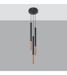 Sollux Lampa wisząca MOZAICA 3P czarny/miedź SL.0890 Sollux Lampa wisząca MOZAICA 3P czarny/miedź SL.0890