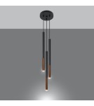 Sollux Lampa wisząca MOZAICA 3P czarny/miedź SL.0890 Sollux Lampa wisząca MOZAICA 3P czarny/miedź SL.0890