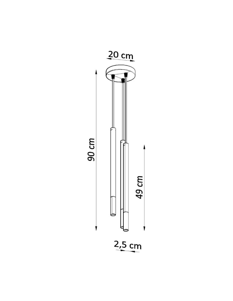 Sollux Lampa wisząca MOZAICA 3P czarny/miedź SL.0890 Sollux Lampa wisząca MOZAICA 3P czarny/miedź SL.0890