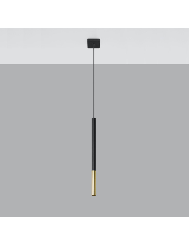 Sollux Lampa wisząca MOZAICA 1 czarny/złoto SL.0891 Sollux Lampa wisząca MOZAICA 1 czarny/złoto SL.0891