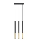 Sollux Lampa wisząca MOZAICA 3L czarny/złoto SL.0892 Sollux Lampa wisząca MOZAICA 3L czarny/złoto SL.0892
