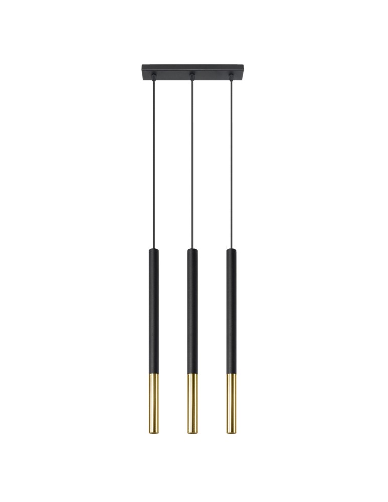 Sollux Lampa wisząca MOZAICA 3L czarny/złoto SL.0892 Sollux Lampa wisząca MOZAICA 3L czarny/złoto SL.0892