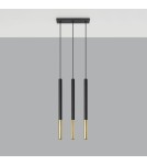 Sollux Lampa wisząca MOZAICA 3L czarny/złoto SL.0892 Sollux Lampa wisząca MOZAICA 3L czarny/złoto SL.0892