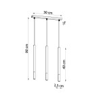 Sollux Lampa wisząca MOZAICA 3L czarny/złoto SL.0892 Sollux Lampa wisząca MOZAICA 3L czarny/złoto SL.0892