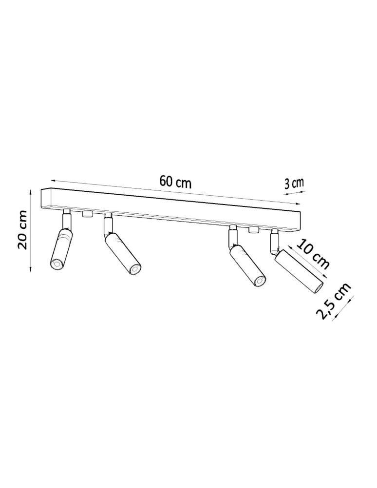 Sollux Plafon EYETECH 4 biały SL.0905 Sollux Plafon EYETECH 4 biały SL.0905