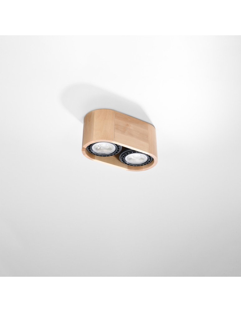 Sollux Plafon BASIC 2 naturalne drewno SL.0914 Sollux Plafon BASIC 2 naturalne drewno SL.0914