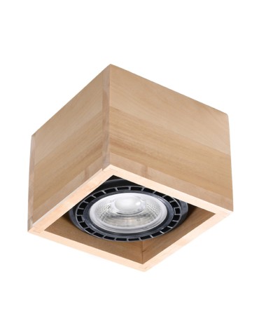 Sollux Plafon QUATRO 1 naturalne drewno SL.0915