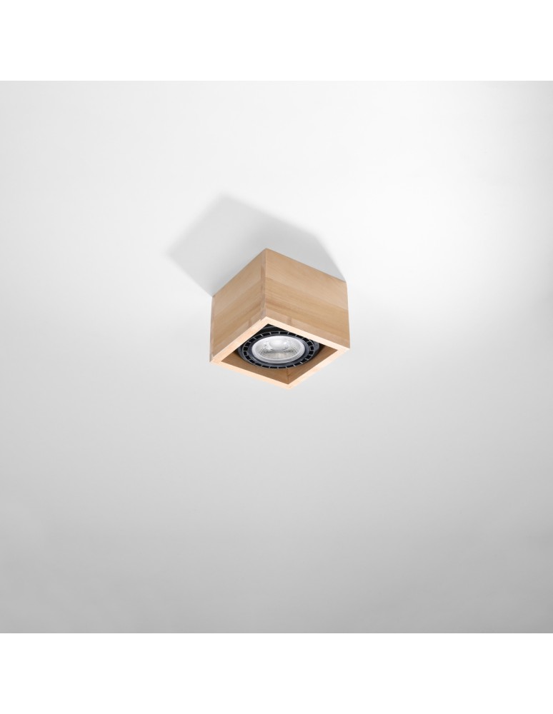 Sollux Plafon QUATRO 1 naturalne drewno SL.0915 Sollux Plafon QUATRO 1 naturalne drewno SL.0915
