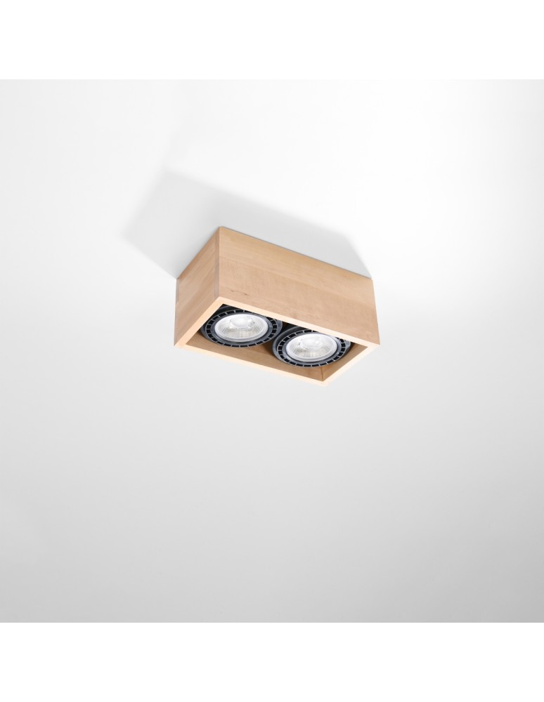 Sollux Plafon QUATRO 2 naturalne drewno SL.0916 Sollux Plafon QUATRO 2 naturalne drewno SL.0916