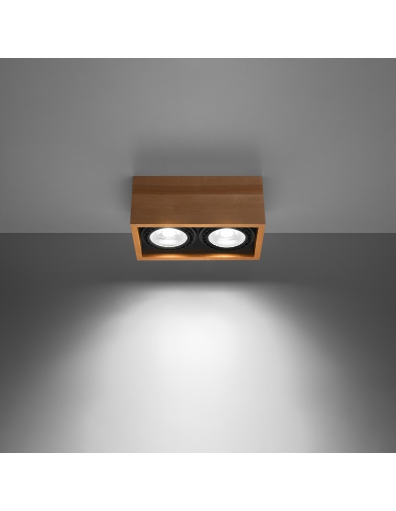 Sollux Plafon QUATRO 2 naturalne drewno SL.0916 Sollux Plafon QUATRO 2 naturalne drewno SL.0916