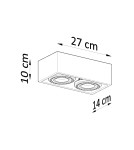 Sollux Plafon QUATRO 2 naturalne drewno SL.0916 Sollux Plafon QUATRO 2 naturalne drewno SL.0916