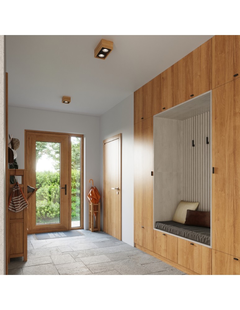 Sollux Plafon QUATRO 2 naturalne drewno SL.0916 Sollux Plafon QUATRO 2 naturalne drewno SL.0916