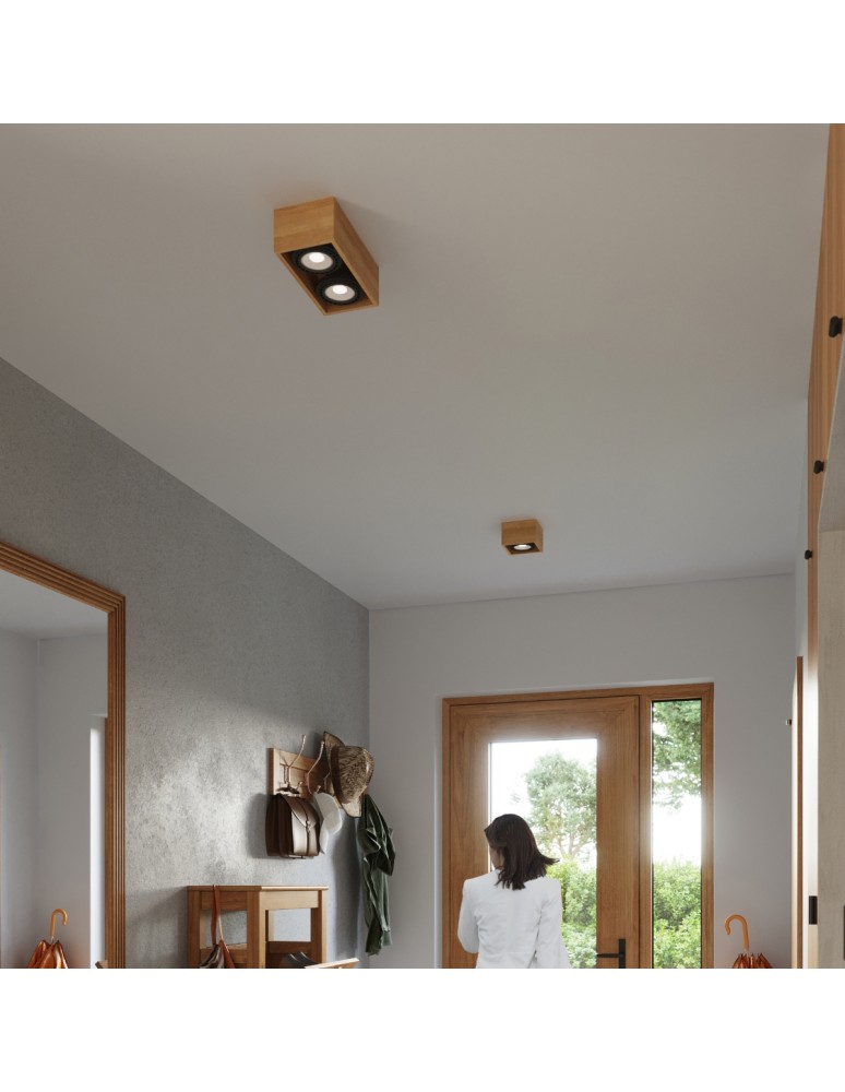 Sollux Plafon QUATRO 2 naturalne drewno SL.0916 Sollux Plafon QUATRO 2 naturalne drewno SL.0916