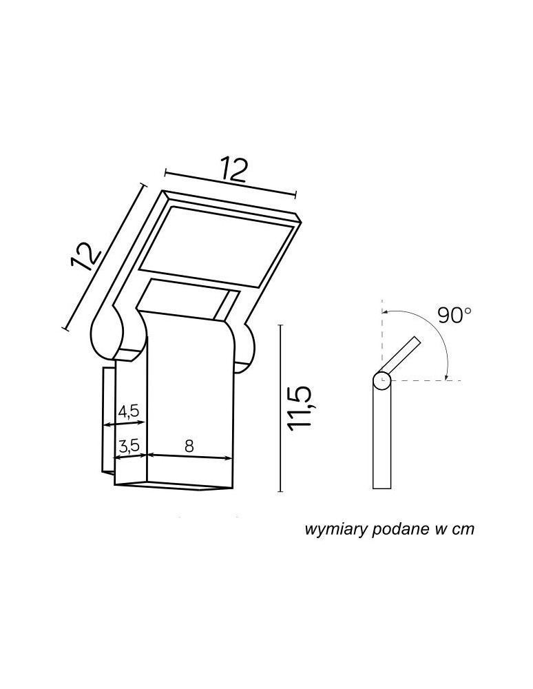 Kinkiety zewnętrzne - SU-MA NEO 11701 DG Kinkiet - product kolory-swiatla.pl 4