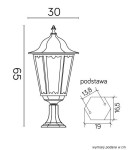 Lampy ogrodowe stojące - SU-MA Retro Maxi K 4011/1 BD Stojąca - product 4