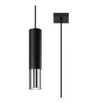 Sollux Lampa wisząca LOOPEZ 1 czarny/chrom SL.0940 Sollux Lampa wisząca LOOPEZ 1 czarny/chrom SL.0940