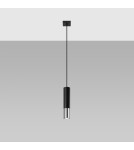 Sollux Lampa wisząca LOOPEZ 1 czarny/chrom SL.0940 Sollux Lampa wisząca LOOPEZ 1 czarny/chrom SL.0940