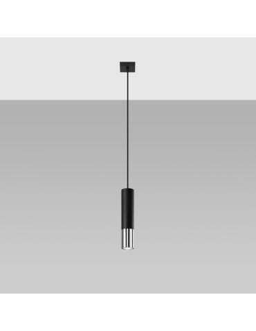 Sollux Lampa wisząca LOOPEZ 1 czarny/chrom SL.0940 - product 2