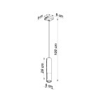 Sollux Lampa wisząca LOOPEZ 1 czarny/chrom SL.0940 Sollux Lampa wisząca LOOPEZ 1 czarny/chrom SL.0940