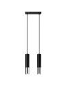 Sollux Lampa wisząca LOOPEZ 2 czarny/chrom SL.0941