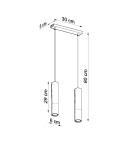 Lampy wiszące - Sollux Lampa wisząca LOOPEZ 2 czarny/chrom SL.0941 - product 4