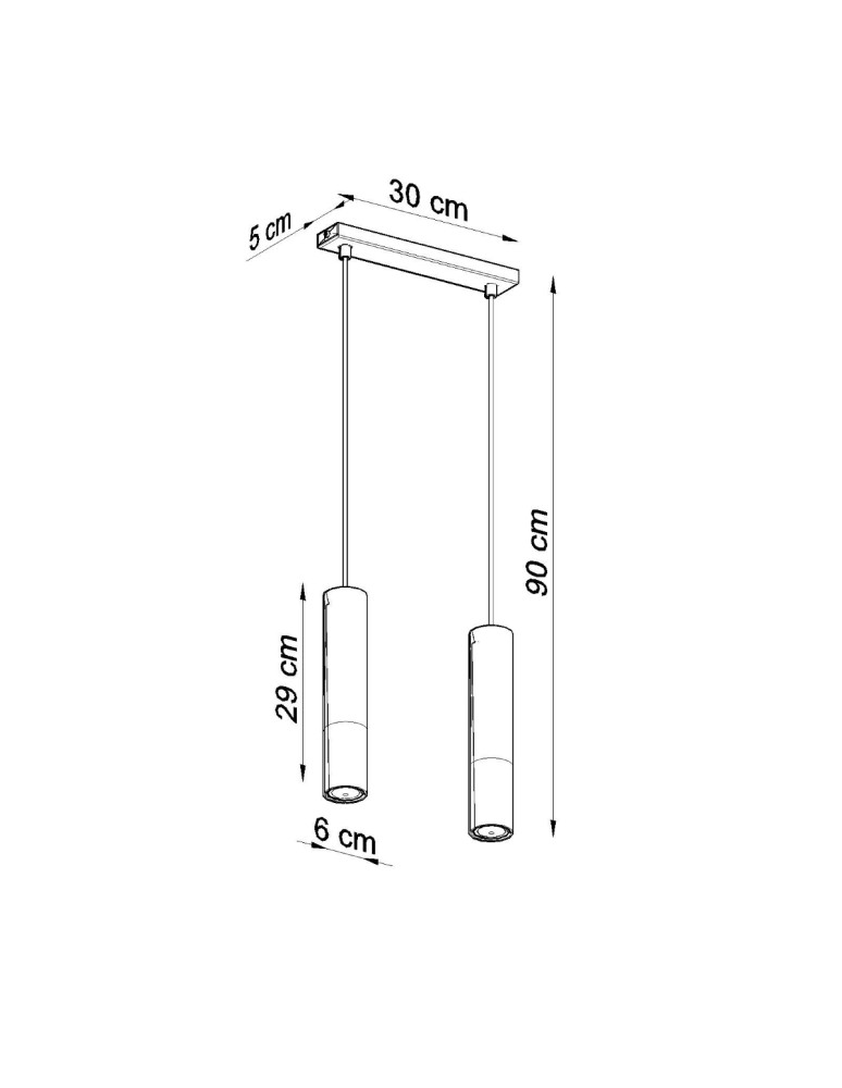 Sollux Lampa wisząca LOOPEZ 2 czarny/chrom SL.0941