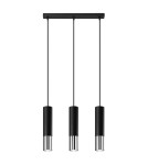 Sollux Lampa wisząca LOOPEZ 3L czarny/chrom SL.0942 Sollux Lampa wisząca LOOPEZ 3L czarny/chrom SL.0942