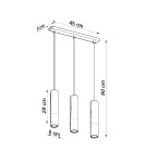 Sollux Lampa wisząca LOOPEZ 3L czarny/chrom SL.0942 Sollux Lampa wisząca LOOPEZ 3L czarny/chrom SL.0942