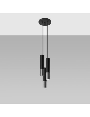 Sollux Lampa wisząca LOOPEZ 3P czarny/chrom SL.0943 - product 2