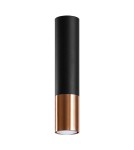 Lampy sufitowe - Sollux Plafon LOOPEZ czarny/miedź SL.0945 - product 1