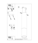 Lampy sufitowe - Sollux Plafon LOOPEZ czarny/miedź SL.0945 - product 5