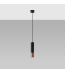 Lampy wiszące - Sollux Lampa wisząca LOOPEZ 1 czarny/miedź SL.0946 - product 2