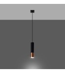 Lampy wiszące - Sollux Lampa wisząca LOOPEZ 1 czarny/miedź SL.0946 - product 3