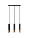 Sollux Lampa wisząca LOOPEZ 3L czarny/miedź SL.0948 Sollux Lampa wisząca LOOPEZ 3L czarny/miedź SL.0948