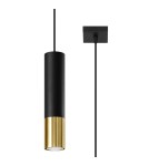 Sollux Lampa wisząca LOOPEZ 1 czarny/złoty SL.0952 Sollux Lampa wisząca LOOPEZ 1 czarny/złoty SL.0952