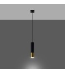 Sollux Lampa wisząca LOOPEZ 1 czarny/złoty SL.0952 Sollux Lampa wisząca LOOPEZ 1 czarny/złoty SL.0952